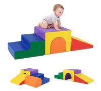 Gymax 4-Piece Baby Climb & Crawl Foam Structures Block Play Set Gymax Multicolor