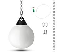 GYMAX 45cm Water Boxing Bag, 50kg Water Heavy Bag with Water Injection Hose and Hanging Accessories, Professional Aqua Punching Bag for Kids, Teens & Adults