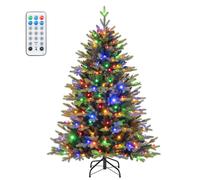 Gymax 5 FT Artificial Christmas Tree 844 Tips 11 Lighting Modes & Remote Control in Green | Size: 5ft Gymax Green 5ft