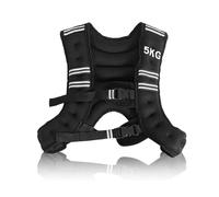 GYMAX 5kg/15kg Weight Vest, Strength Training Weighted Vests with Adjustable Buckles, Mesh Bag and Reflective Strip, Workout Vest for Adult & Child, Black