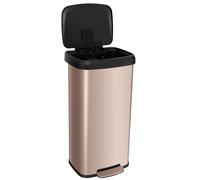 Gymax 68L Recycling Pedal Bin Kitchen Bin With Soft Close Lid & Handle in Rose Gold Gymax Rose Gold
