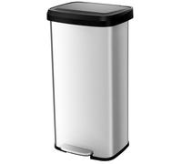 Gymax 68L Recycling Pedal Bin Kitchen Bin With Soft Close Lid & Handle in Silver Gymax Silver