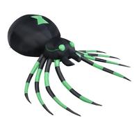 GYMAX 6FT Halloween Inflatable Spider with LED Lights, Outdoor Indoor Waterproof Blow-Up Halloween Decorative Spider for Yard Garden Home Party Lawn
