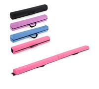 GYMAX 7FT/2.1M Folding Gymnastics Balance Beam, Professional Training Beam with Carry Handles and Anti-slip Bottom, Floor Gymnastics Equipment for Home Gym Exercise