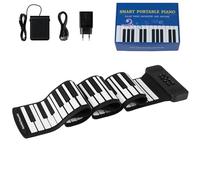 GYMAX 88 Keys Roll-up Piano, Hand Roll Electric Piano with Wireless Connection, MIDI Function and Sustain Pedal, Portable Digital Keyboard for Beginners Kids Adults