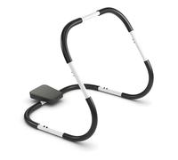 GYMAX Abdominal Cruncher, Portable Ab Trainer Roller Exerciser with Padded Headrest and Foam Handle, Sit Up Training Assistant for Home, Gym & Office (White)