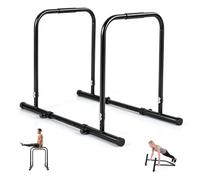 GYMAX Adjustable Dip Bars, Heavy Duty Parallel Bars 300kg Weight Capacity