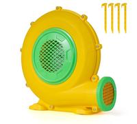 GYMAX Air Blower, Inflatable Bouncy Castle Blower with Ground Stakes, Electric Air Pump Fan for Bounce House and Water Slide (550W)