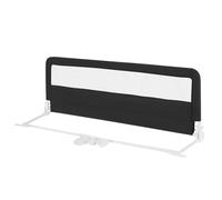 GYMAX Baby Bed Rail, Foldable Mesh Bedside Guardrail (Black)