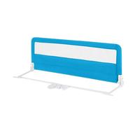 GYMAX Baby Bed Rail, Foldable Mesh Bedside Guardrail (Blue)