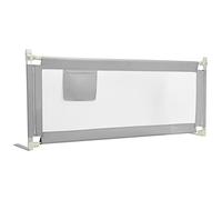GYMAX Baby Bed Rail, Vertical Lifting Mesh Bedside Guardrail with 24 Adjustable Height and Double Safety Lock, Toddler Swing Down Bed Guard for Full Size Queen and King Bed (195 x 25 x 102cm)