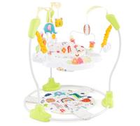 GYMAX Baby Jumperoo Activity Center, Baby Jumpers with 3 Adjustable Heights, Seat Cushion, Foot Pad, Developmental Toys, Music, Lights & Sounds, Toddler Bouncer for 6 Months+ (Yellow)