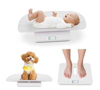 GYMAX Baby Scale with Detachable Tray, Infant Scale Weight Digital for Body Weight & Height Measurement, Newborn Scale with 5 Units & LED Screen for Infants Toddlers Pets Adults, Up to 150 kg (61cm)