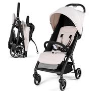GYMAX Baby Stroller, Foldable Toddler Pushchair with Adjustable Backrest, Canopy and Calf Support, Storage Basket, Baby Buggy Pram Carriage for 0-3 Years Old Infant Kids (Beige)