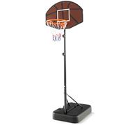 GYMAX Basketball Hoop and Stand, Outdoor Indoor Portable Basketball Net Set | 5.6FT-6.5FT Height Adjustable Basketball Goal System with Shatterproof Backboard and Fillable Base for Kids Teens Adult