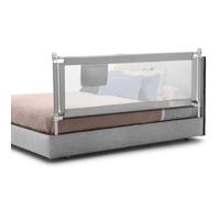 Gymax Bed Rail 200cm Long Toddler Safety Protection Guard Height Adjustable in Grey Gymax Grey