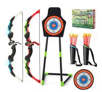 Gymax Bow & Arrow Set with 20 Suction Cup Arrows Gymax Multicolor