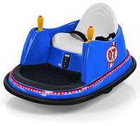 Gymax Bumper Ride On Toy Car With Music Remote Control & Flashing Lights in Navy Gymax Navy