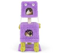 GYMAX Cat Tree, 111cm Monster-Themed Cat Tower with 2 Cat Condos, Sisal Scratching Post and Hanging Sound-Making Toys, Cute Kitten Activity Center for Indoor Cats