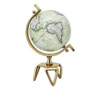 GYMAX Educational World Globe, 13cm/21cm/26cm Interactive Desktop Earth Globe with Triangle Metal Stand, 360° Rotating Geography World Map Globe for Home Office Classroom (M)