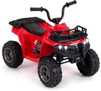 Gymax Electric Ride On ATV Quad Car With Toy Storage Lights & MP3 Player in Red Gymax Red