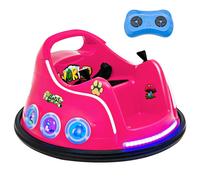 Gymax Electric Ride On Baby Bumper With Flashing Lights Music & Remote Control in Pink Gymax Pink