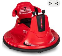 Gymax Electric Ride On Bumper Car With Colourful Lights & Remote Control in Red Gymax Red