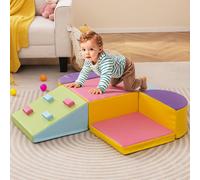 Gymax Foam Climbing Toys 6 PCS Indoor Climb & Crawl Activity Foam Playsets Gymax Multicolor