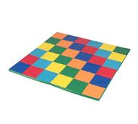 GYMAX Folding Baby Play Mat, Multicolor Kids Crawling Floor Foam Playmat with Waterproof Surface, Toddlers Gym Nursery Activity Pad for Living Room, Children's Playroom (Multicoloured)