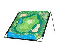 Gymax Golf Chipping Game Set Large Chipping Mat for Outdoor Practice in Green Gymax Green