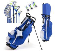 GYMAX Golf Clubs for Men Women, 12PCS Right Handed Complete Golf Set (Blue)