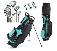 GYMAX Golf Clubs for Men Women, Right Handed Complete Golf Set (Green)