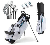 GYMAX Golf Clubs for Men Women, Right Handed Complete Golf Set (White)