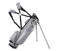 GYMAX Golf Stand Bag, Professional Golf Club Bag with 4 Way Divider, 4 Storage Pockets and Adjustable Shoulder Strap, Waterproof Golf Carry Bag for Men & Women (Grey)