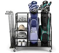 GYMAX Golf Storage Rack, Golf Bag Stand Storage Rack (110 x 41 x 97cm)