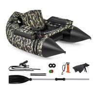 GYMAX Inflatable Fishing Float Tube, 150 KG Load Capacity