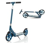 GYMAX Kick Scooter, 2 Wheels Foldable Scooters with 3-Level Adjustable Height, Non-Slip Deck & Rear Brake, Lightweight Stunt Sport Scooter for Kids Teens or Adult