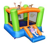 GYMAX Kids Bouncy Castle, Inflatable Jumping House with Slide, Children Bounce Playhouse for Outdoor Indoor (Big Head Column)