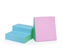GYMAX Kids Climb and Crawl Play Equipment, 2-Piece Baby Soft Foam Blocks Toys, Toddlers Lightweight Activity Play Set for Climbing Crawling (Pink+Green, 101 x 50 x 26cm)