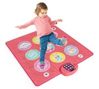 GYMAX Kids Dance Mat, Electronic Dancing Pad with 5 Levels, 9 Keyboard Sounds & 9 Demo Songs, Score Display & Adjustable Volume, Light Up Dance Floor Mat for Girls Boys