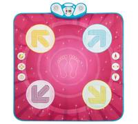GYMAX Kids Dance Mat, Electronic Dancing Pad with Follow-the-lights Game, Memory Game, 8 Music, Score Display & Adjustable Volume, Toddler Dance Floor Mat for Girls Boys