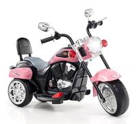 GYMAX Kids Electric Motorbike, 6V Battery Powered Motorcycle with Headlight, Horn and Forward/Reverse Switch, Children Ride on Motor Bike for 3+ Years Old (Pink)