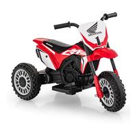 GYMAX Kids Electric Motorbike, 6V Licensed Honda Ride on Motorcycle with Horn & Extended Seat, 3 Wheels Children Motor Bike for Boys Girls (Red)