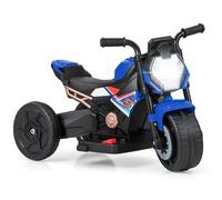 GYMAX Kids Electric Motorbike, 6V Toddler Ride on Motorcycle with 2/3-Wheel Modes, Detachable Training Wheels, Headlight, Music & Horn, 3 Wheels Children Motor Bike for Boys Girls (Blue)