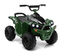 GYMAX Kids Electric Quad Bike, 12V Battery Powered Toy Car with Music, Lights, Horn, Forward and Backward, Children Ride on ATV for 3-8 Years Old Boys Girls (Green)