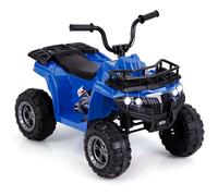 GYMAX Kids Electric Quad Bike, 6V Battery Powered Toy Car with MP3 Player, LED Headlights, Storage Basket, Forward & Backward, Children Ride on ATV for 2-5 Years Old Boys Girls (Blue)