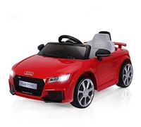 GYMAX Kids Ride on Car, 12V Battery Powered Licensed Audi Car with Remote Control, Music, TF, MP3, USB, High/Low Speed & Safety Belt, Children Electric Vehicle for 3+ Years Old (Red)