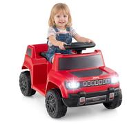 GYMAX Kids Ride on Car, 12V Battery Powered Toy Car with Lights, Music, Horn and Wireless Connection, Children Electric Vehicle for 18-96 Months Old+ (Red)