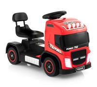 GYMAX Kids Ride on Car, 6V Battery Powered Toy Car with Height Adjustable Seat, Music, Lights, Horn Sound, Forward & Backward, Children Electric Truck for Boys Girls (Red)