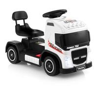 GYMAX Kids Ride on Car, 6V Battery Powered Toy Car with Height Adjustable Seat, Music, Lights, Horn Sound, Forward & Backward, Children Electric Truck for Boys Girls (White)